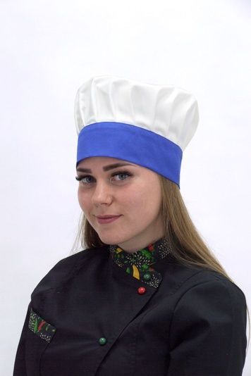 Поварской колпак грета белый/электрик Танагра велкро - Форма повара