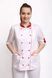 Китель повара женский Марья Коттон белый/красный р.42 (42-64) рукав три четверти - Форма повара